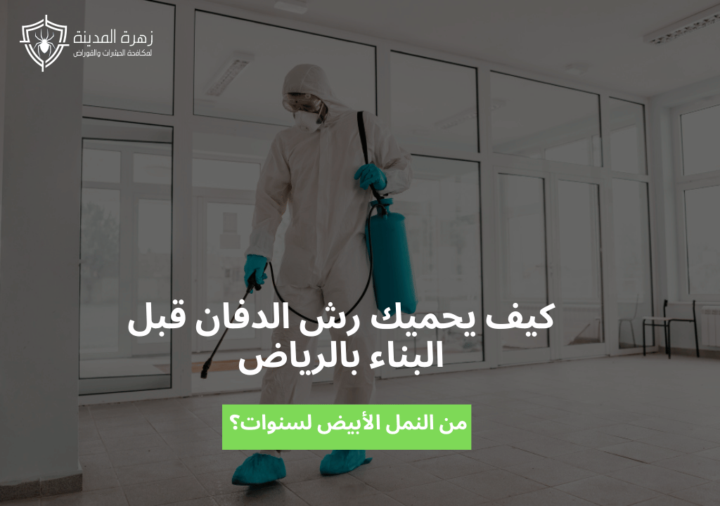 كيف يحميك رش الدفان قبل البناء بالرياض من النمل الأبيض لسنوات؟